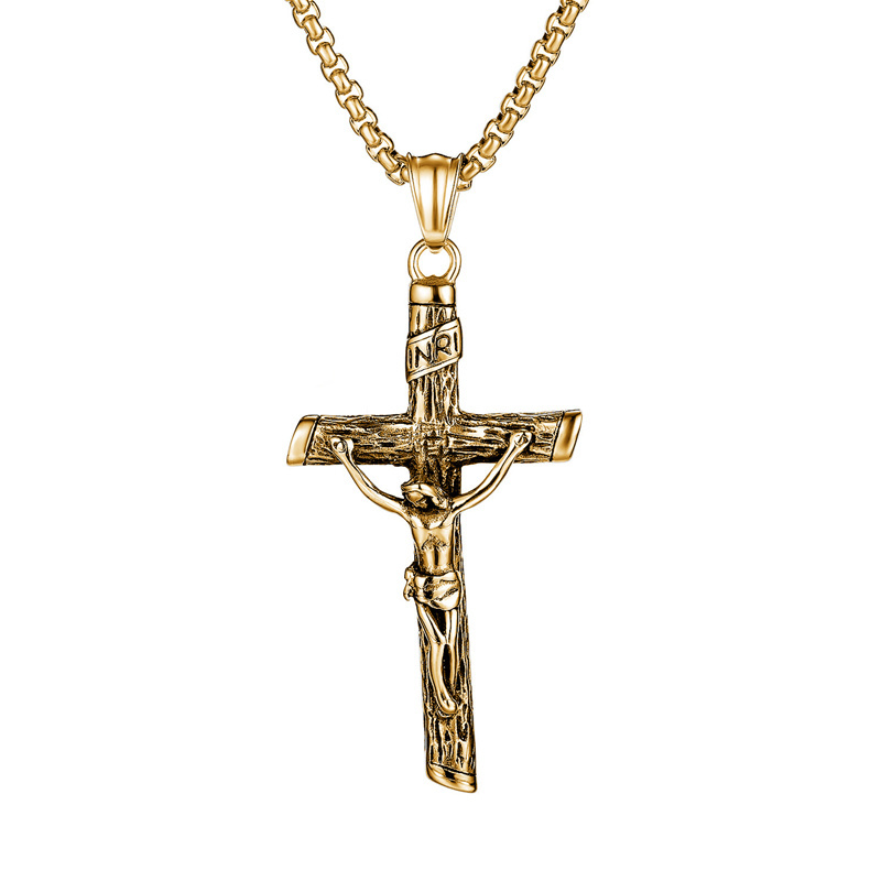 Solid Custom Stainless Steel Jesus Necklace Sterling Silver 925 Necklace Cross Necklace From Factory