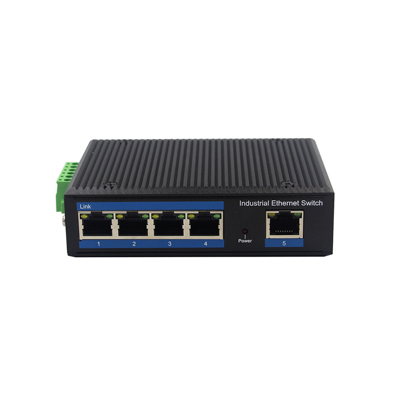 5-port Fast 10/100BASE-TX Industrial Ethernet Switch  DIN Rail  Network Switch Without SFP and AC Adapter