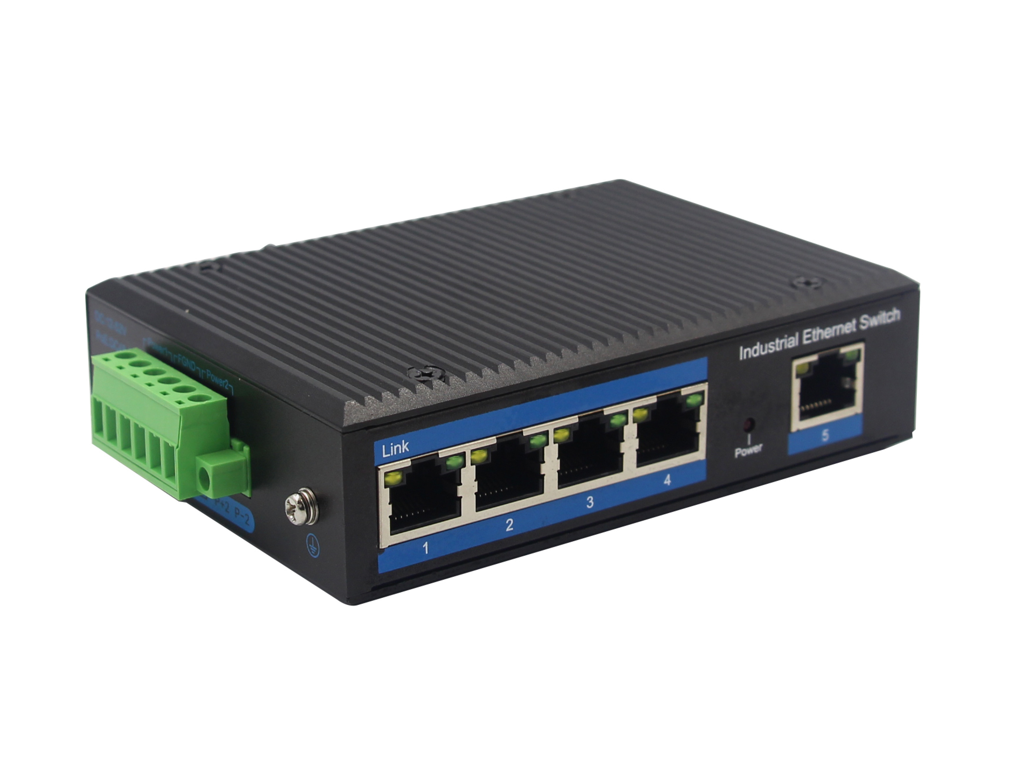 5-port Fast 10/100BASE-TX Industrial Ethernet Switch  DIN Rail  Network Switch Without SFP and AC Adapter