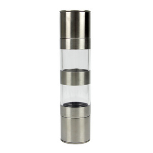 2 in 1 Transparent Glass Dual Manual Salt And Pepper Grinder Mill Kitchen Tools Accessories For Cooking Grinder