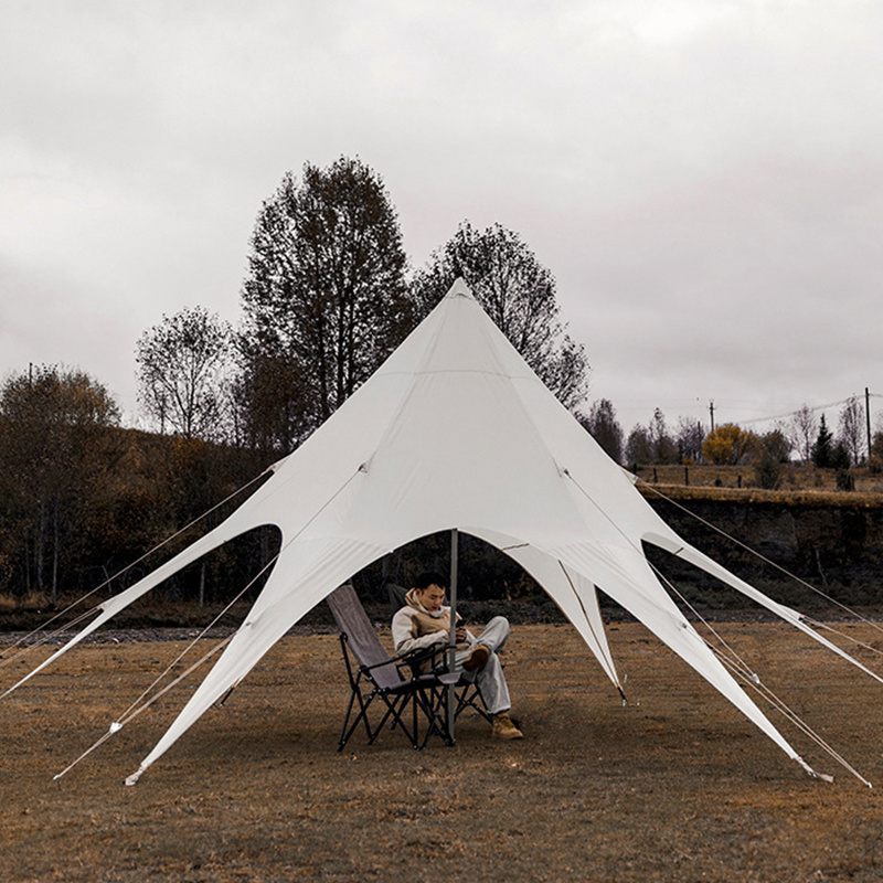 Waterproof Logo Party Event Outdoor Fabric Shelter Pole White Portable Luxury Shade Beach Tent Sun Shelter