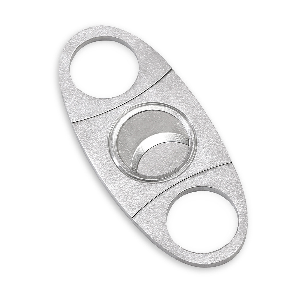 Classic High Quality Best New Sale Engraveable Design Wholesale Luxury Slim Metal Stainless Steel Custom Table Top Cigar Cutter