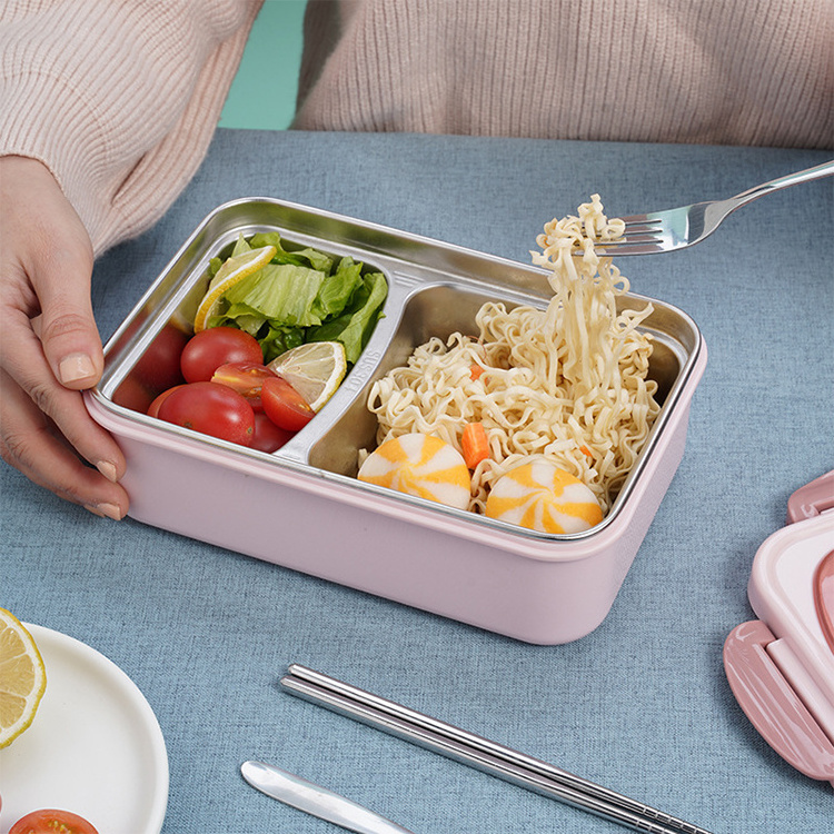 Top Selling Insulated Plastic   School Custom Bento Food Lunch Box Stainless Steel