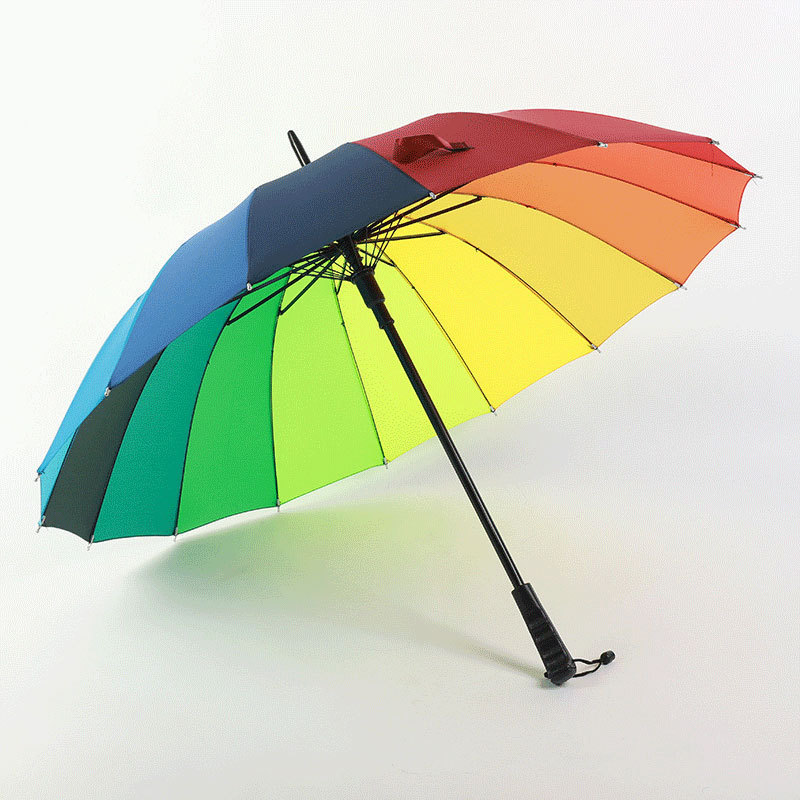 Wholesale Designer Brand Ladies Fashion Automatic Open Promotional Straight Colorful Umbrellas