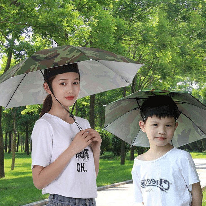 Trendy Hand Free Personal Travel Manufacturer Wholesale Children Bicycle Head Bike Umbrella