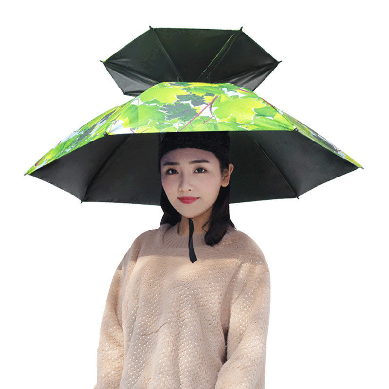 Custom Logo Motorcycle Rain Fancy High Quality Hat Women Cute Printed Scooter Umbrella