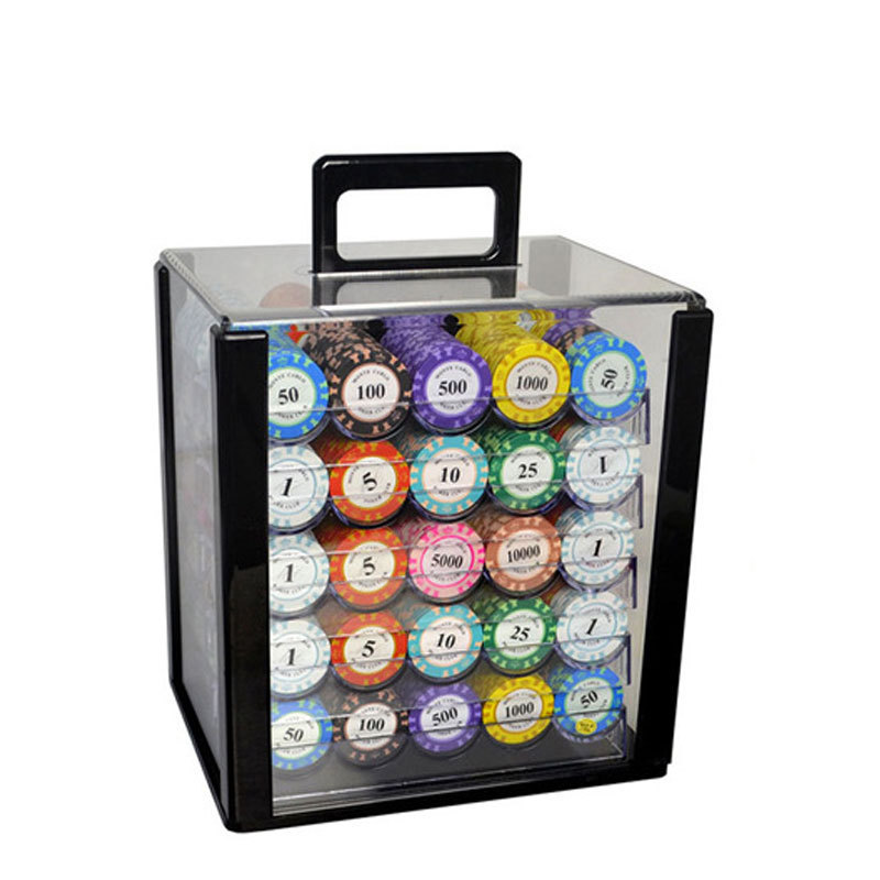 Cost Effective Transparent Premium 600 Casino Acrylic Rack Set Tray Poker Chip Cases