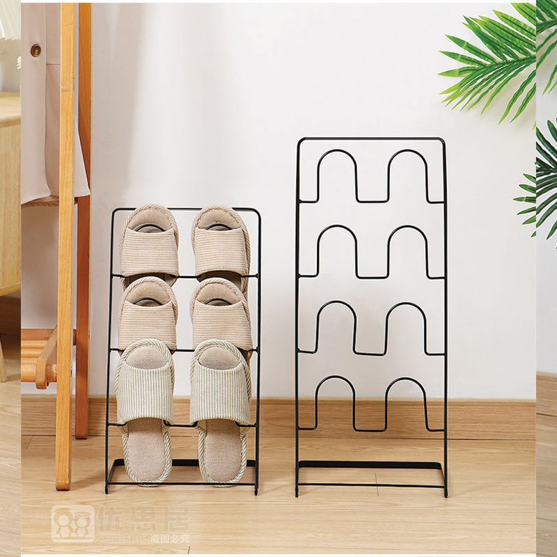 Multilayer Save Space Outdoor Heavy Duty Household Japanese Designer Slim Iron Storage Portable Shoes Display Rack