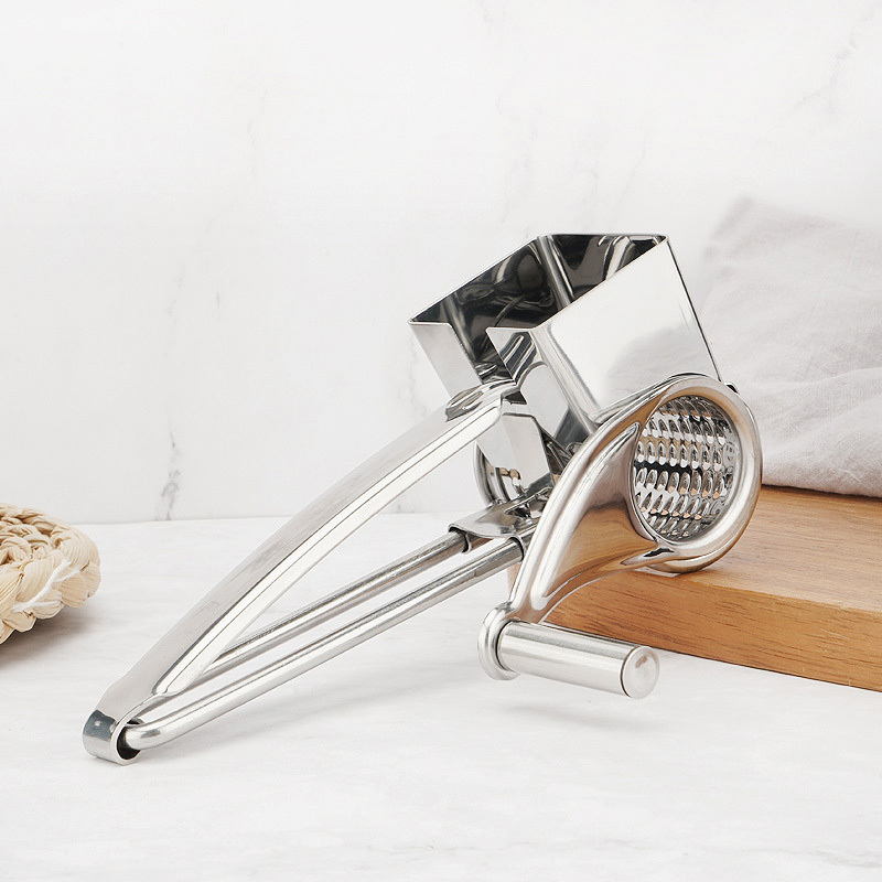 Multi Purpose Handheld Professional Manual Garlic Steel Citrus Zester Handle Rotary Cheese Grater