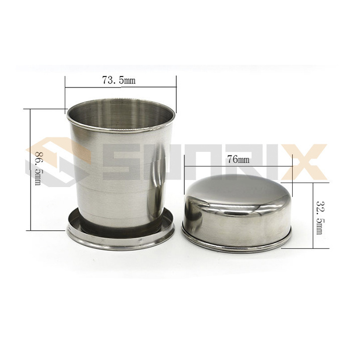 Fashionable Telescopic Stainless Steel Collapsible Shot Glass Cup