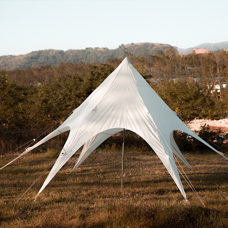 Waterproof Logo Party Event Outdoor Fabric Shelter Pole White Portable Luxury Shade Beach Tent Sun Shelter