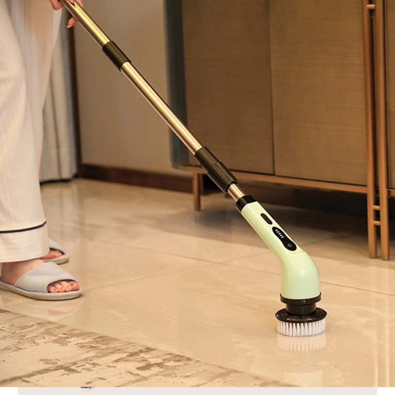 Hand Held New Automatic Bathroom Power Cordless 5 In 1 Rechargeable Cleaning Brush Electric Spin Scrubber