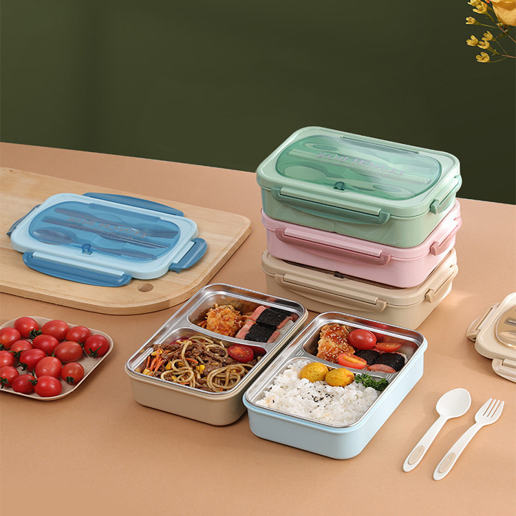 Top Selling Insulated Plastic   School Custom Bento Food Lunch Box Stainless Steel