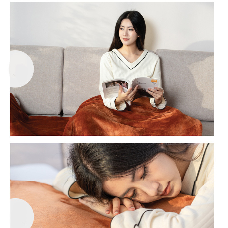 OEM Travel Wireless Self Outdoor Small Personalized Portable Rechargeable Heated Electric Blanket