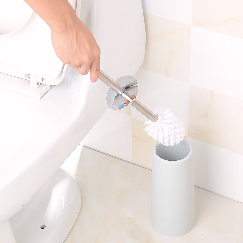 Long Handle Stainless Steel Bathroom Toilet Cleaning Brush with Holder