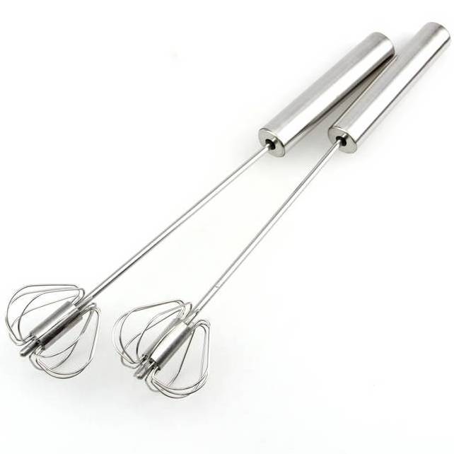 Custom Mini Rotary Stainless Steel Rotating Egg Whisk