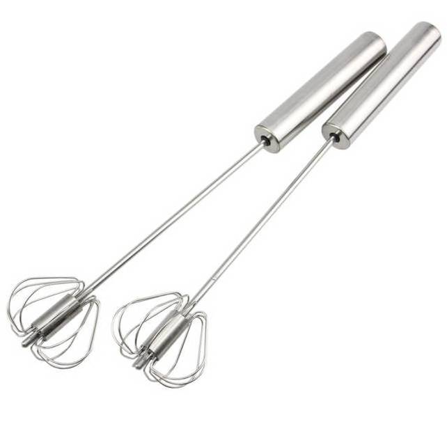 Custom Mini Rotary Stainless Steel Rotating Egg Whisk