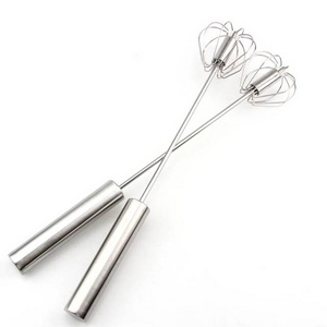 Custom Mini Rotary Stainless Steel Rotating Egg Whisk