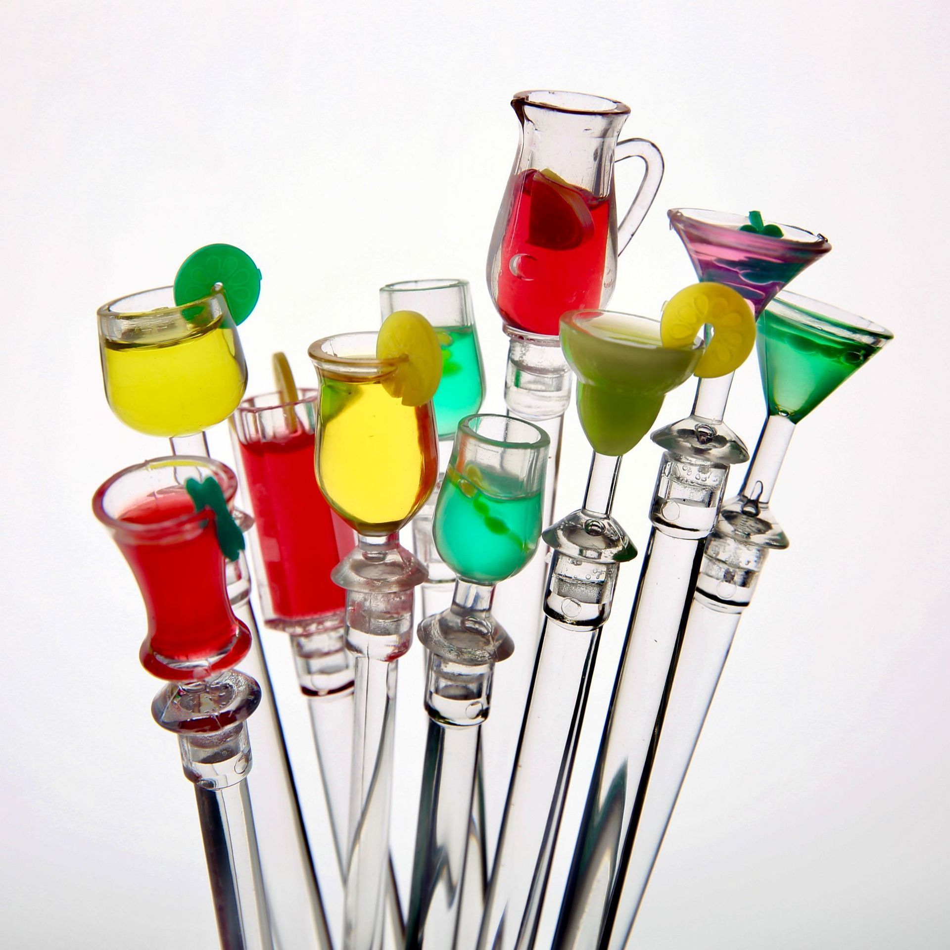 Custom Heat Resistant Acrylic Plastic Silicone Swizzle Stir Stick Sticks Cocktail Drink Stirrer Coffee Stirrer