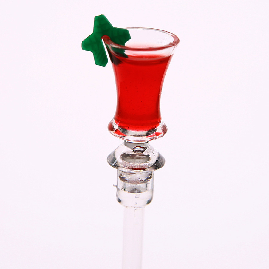 Custom Heat Resistant Acrylic Plastic Silicone Swizzle Stir Stick Sticks Cocktail Drink Stirrer Coffee Stirrer