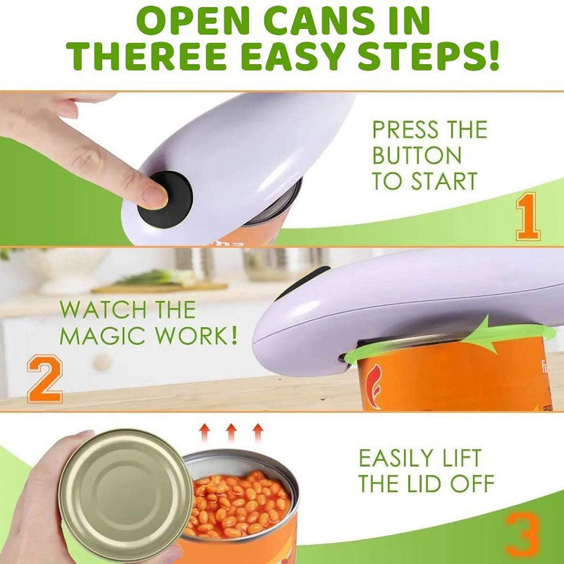 Portable Hands Free New Multi Function Jar Easy One Touch Automatic Mini Portable Electric Can Opener