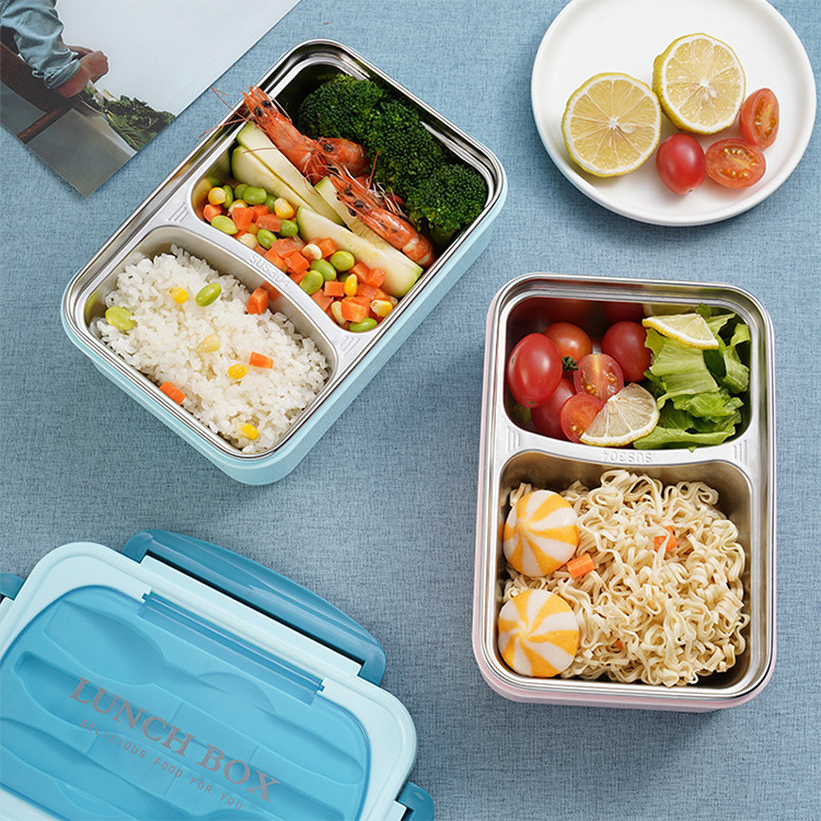 Top Selling Insulated Plastic   School Custom Bento Food Lunch Box Stainless Steel