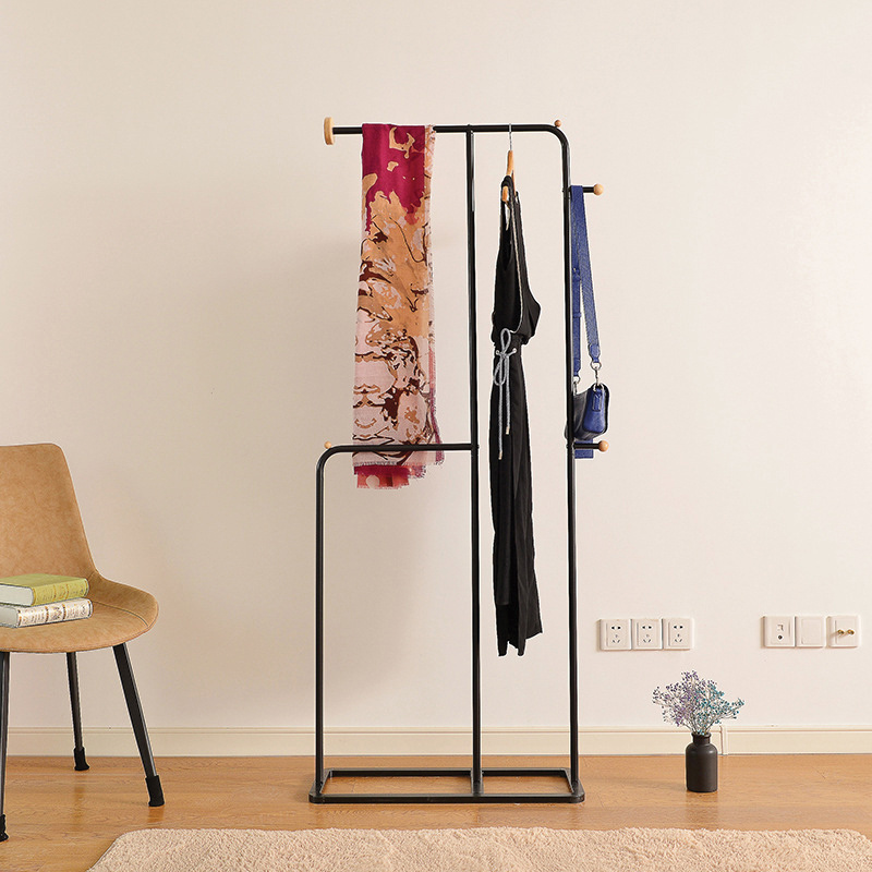 Professional Stainless Steel Saving Space Metal Room Designs Garment Hanging Home Rack Clothes