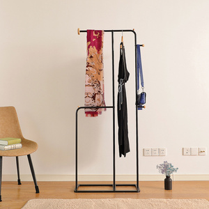 Professional Stainless Steel Saving Space Metal Room Designs Garment Hanging Home Rack Clothes