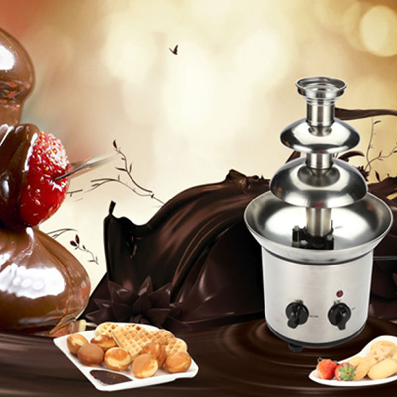 Custom Operated  Large Industrial Commercial Double Battery Chocolate Fountain Machine