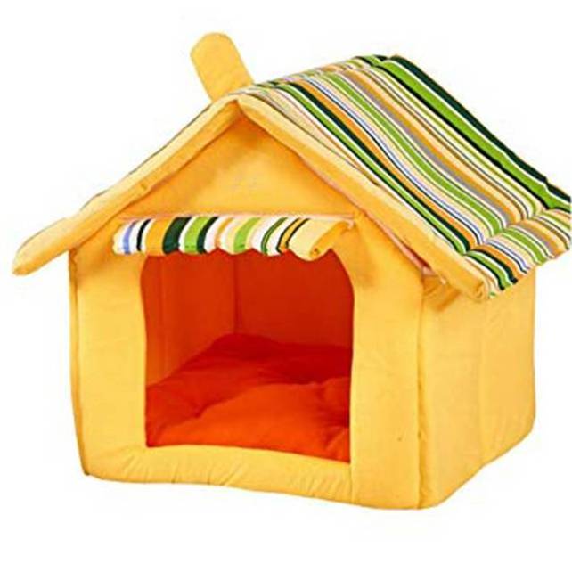 Portable Dog Hut Luxury Pet Dog House Cozy Warm Great Indoor-Outdoor Pet Bed House for Dogs, Cats and Puppies