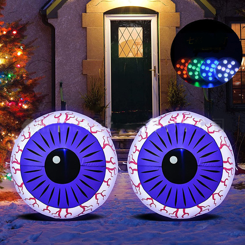 Trending Party Garden Purple Eyeball Orange LED Pumpkin Halloween Decorations Lights