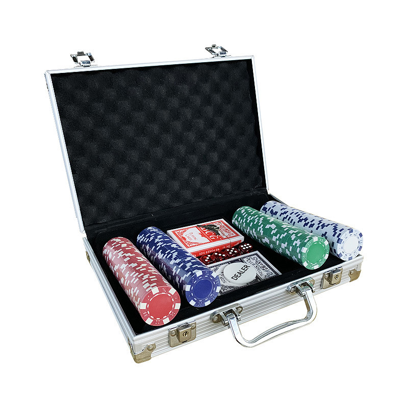 Casino Games 200 pieces Custom EPT Ceramic Clay Poker Chips Set with Aluminum Case