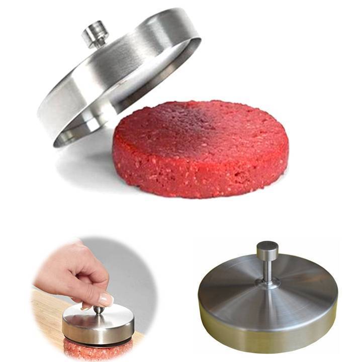 Stainless steel Burger Patty Press, Adjustable Hamburger Press Patty Maker