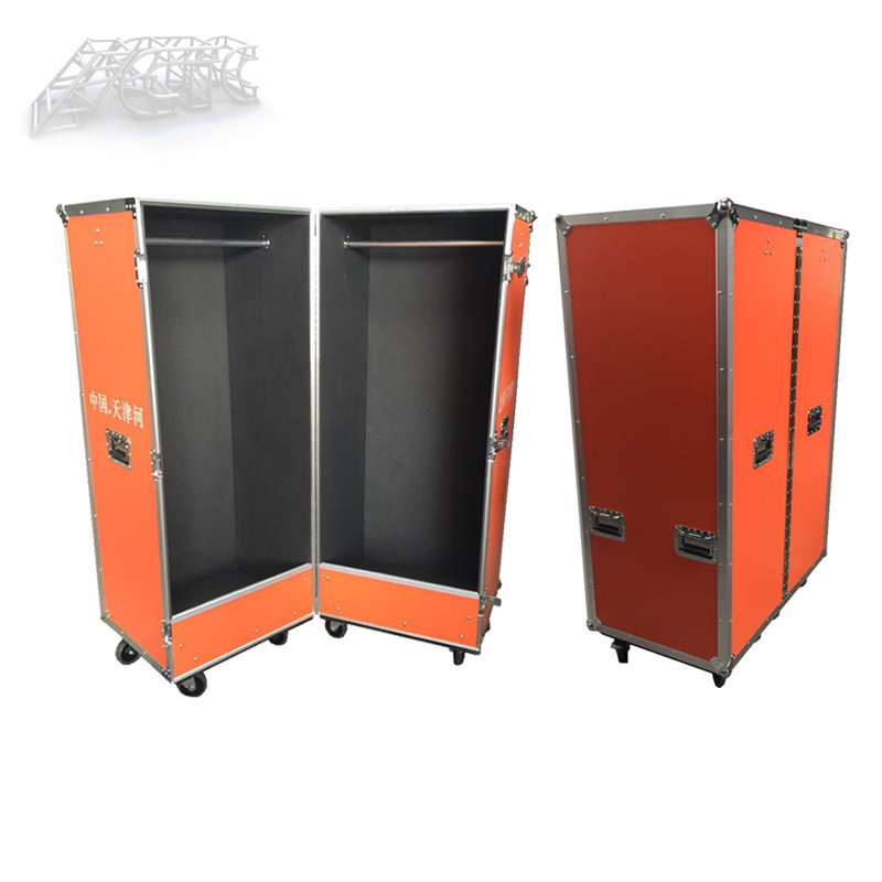 Customer colourful aluminum used flight cases with wardrobe for sale