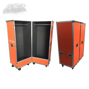 Customer colourful aluminum used flight cases with wardrobe for sale