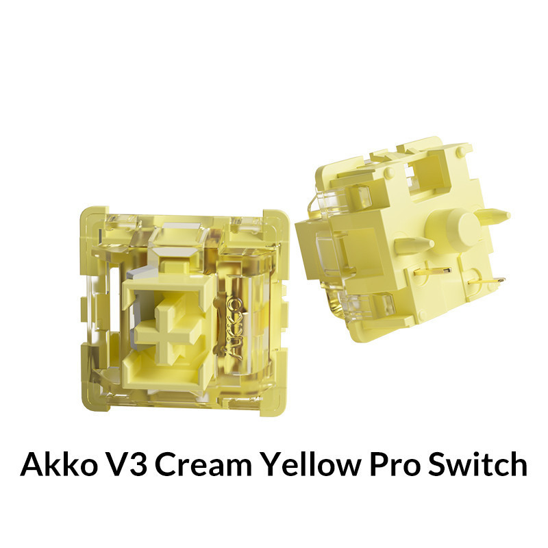 AKKO 45pcs CS V3 Cream Yellow Pro Switch With Stable Dustproof Stem For Mx Mechanical Keyboard AKKO SWITCH