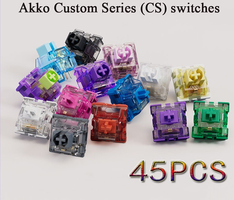 FACTORY HAND LUBED Akko Switch CS Piano Jelly Green Mechanical Keyboard Switch 45pcs for gaming keyboard