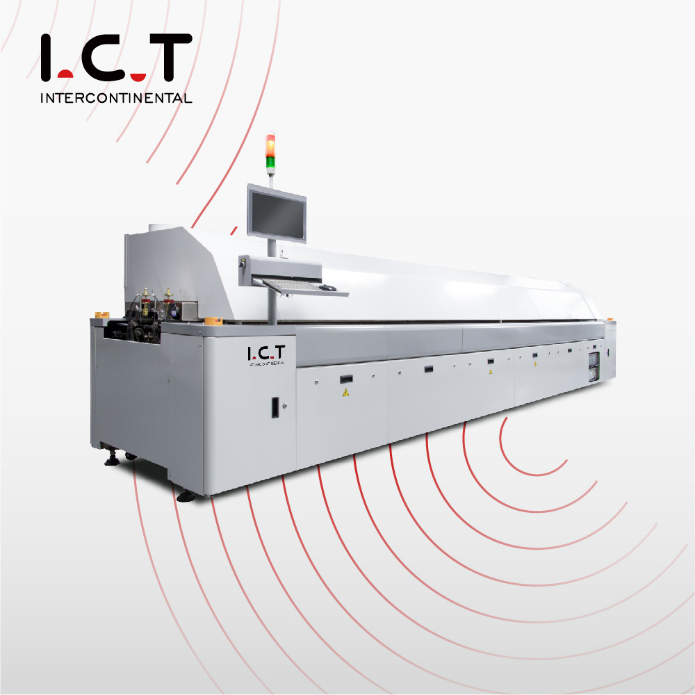 ICT819 High Quality Small Table Top Reflow Oven 600MM,  Desktop Reflow Oven Mini Desk Type And Conveyor Manual SMT Reflow Oven