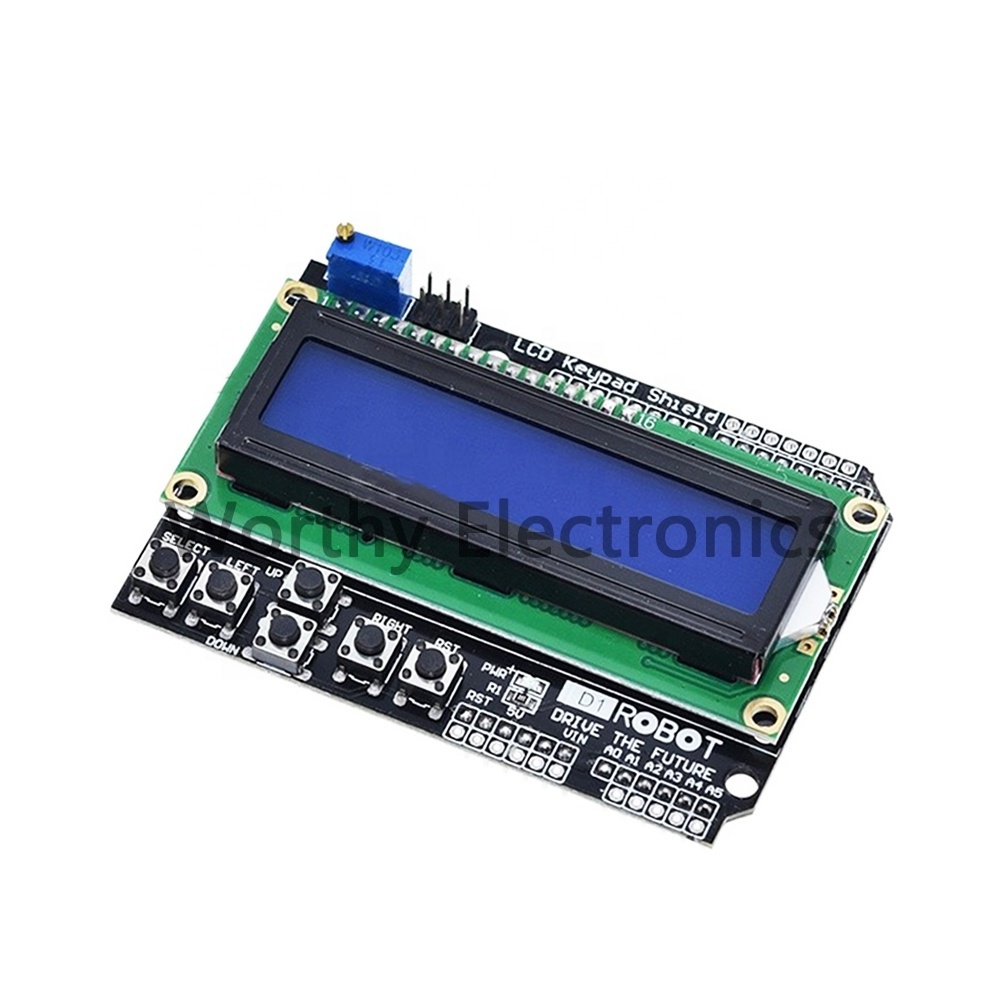 Character LCD blue screen I/O expansion board Microcontroller development board module LCD1602 LCD keypad shield