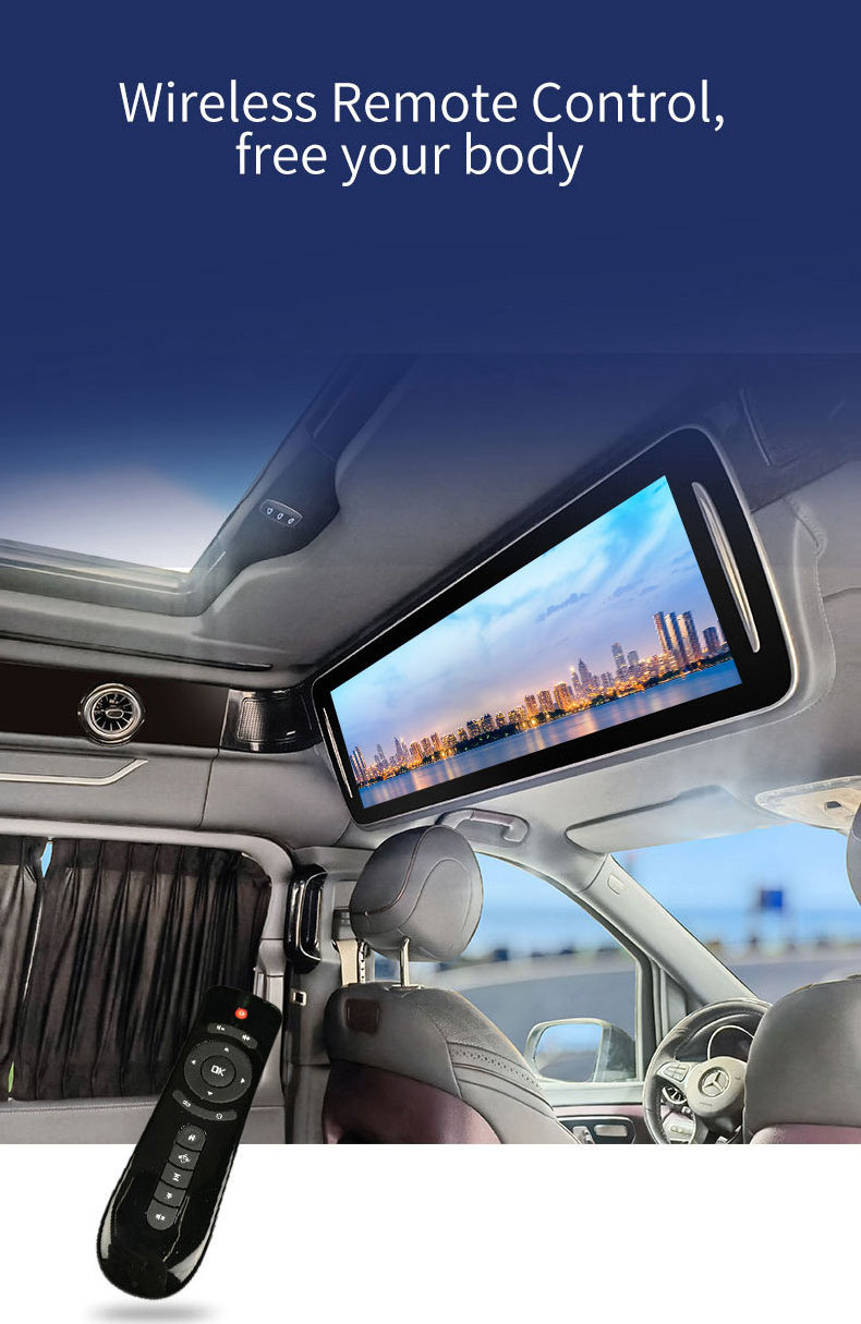 Overhead Ceiling Big IPS Screen 22 inch Car Video Mp5 Player Android Flip Down Car Roof Mount TV Monitor