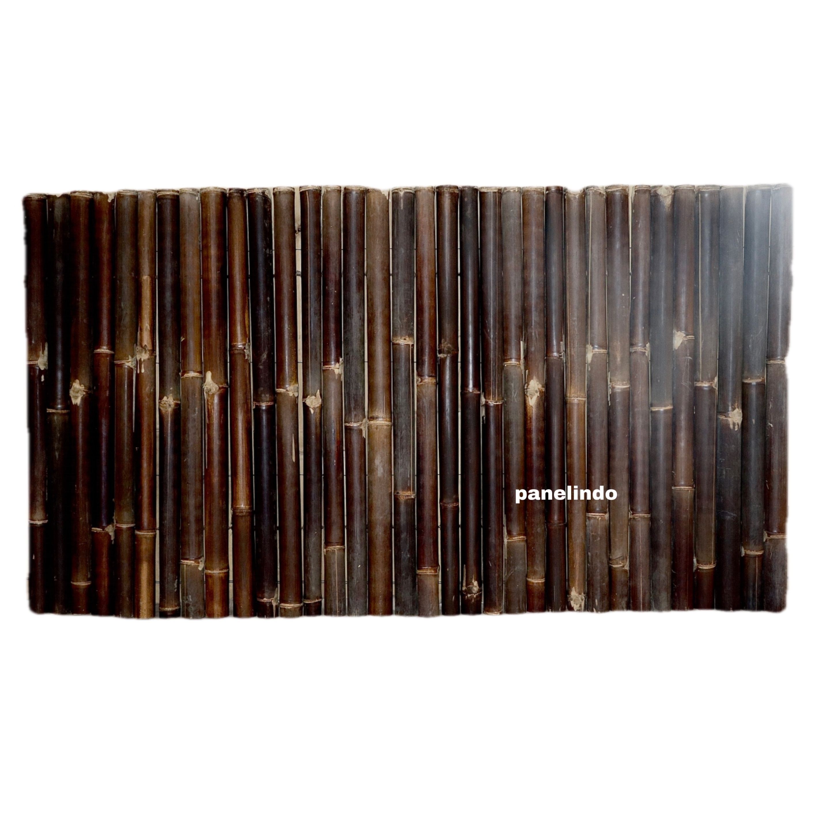 Roll Bamboo Fence Curtain Natural Brown Black Panel