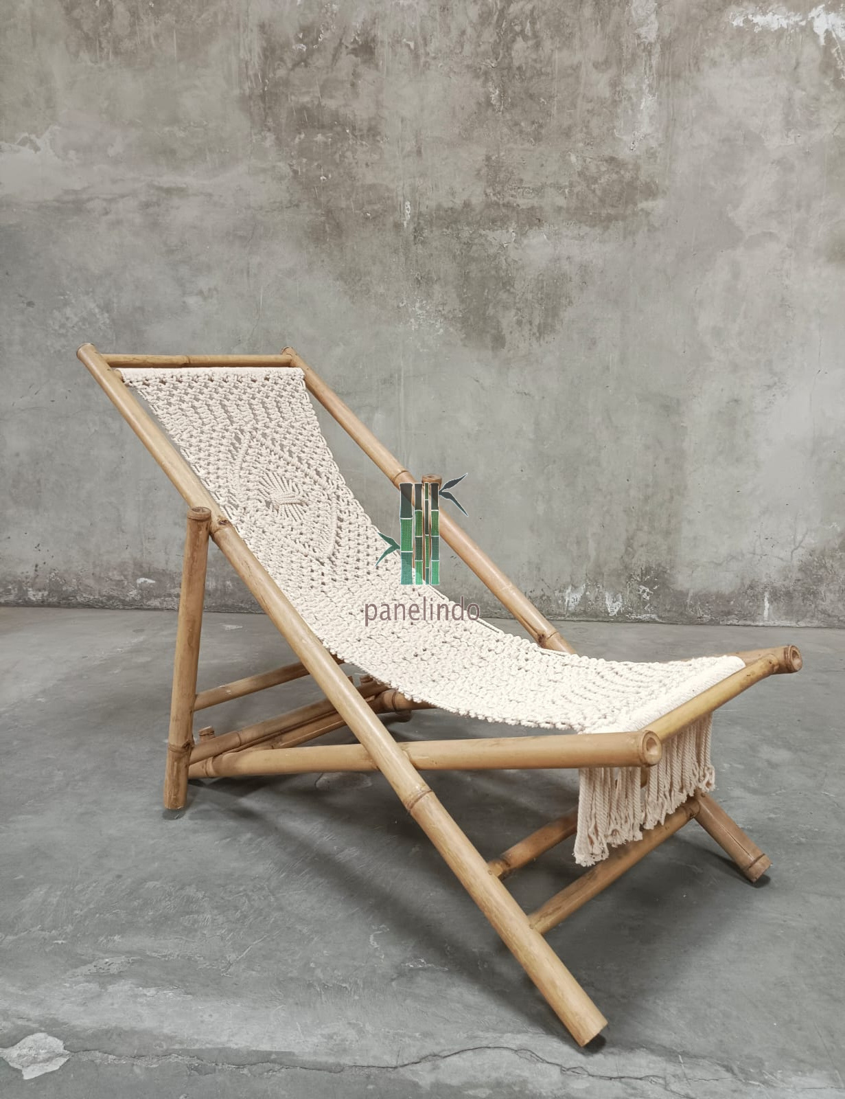 Bamboo Lounge Macrame chair living room eco friendly home deco