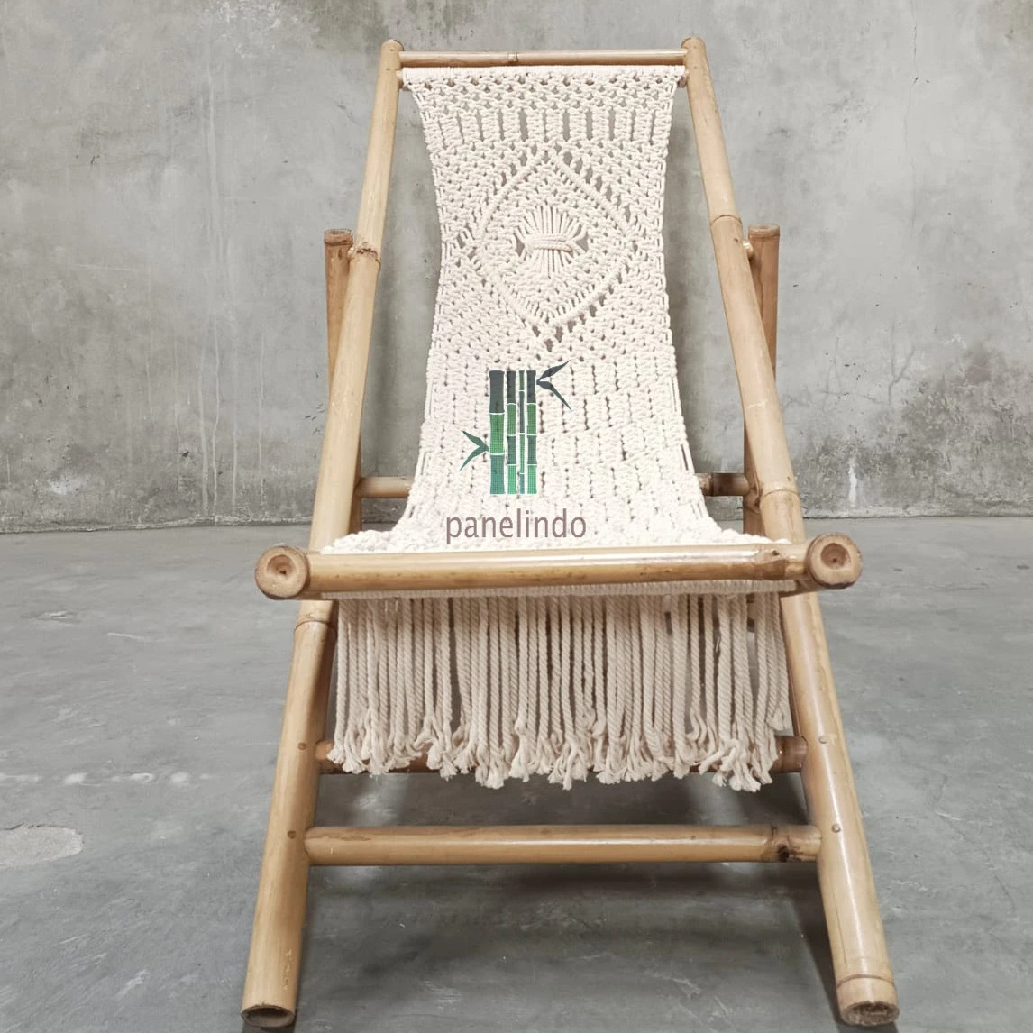 Bamboo Lounge Macrame chair living room eco friendly home deco