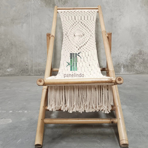 Bamboo Lounge Macrame chair living room eco friendly home deco