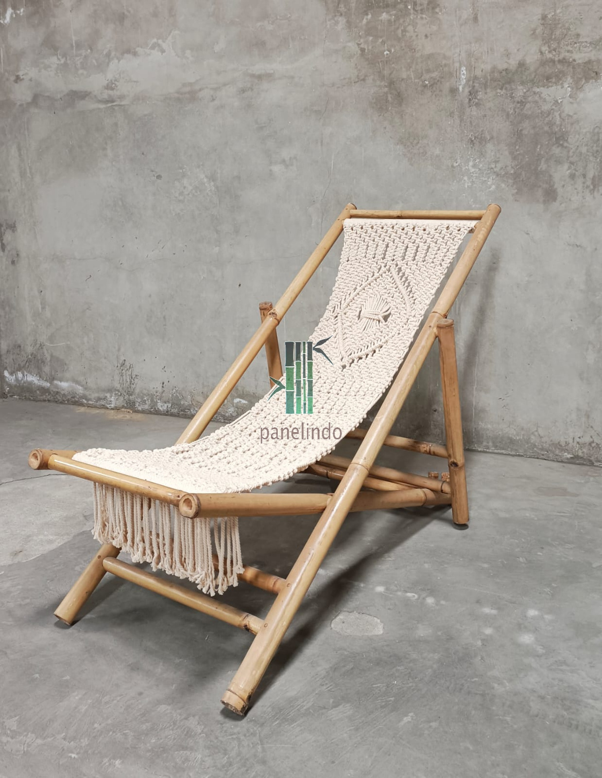 Bamboo Lounge Macrame chair living room eco friendly home deco