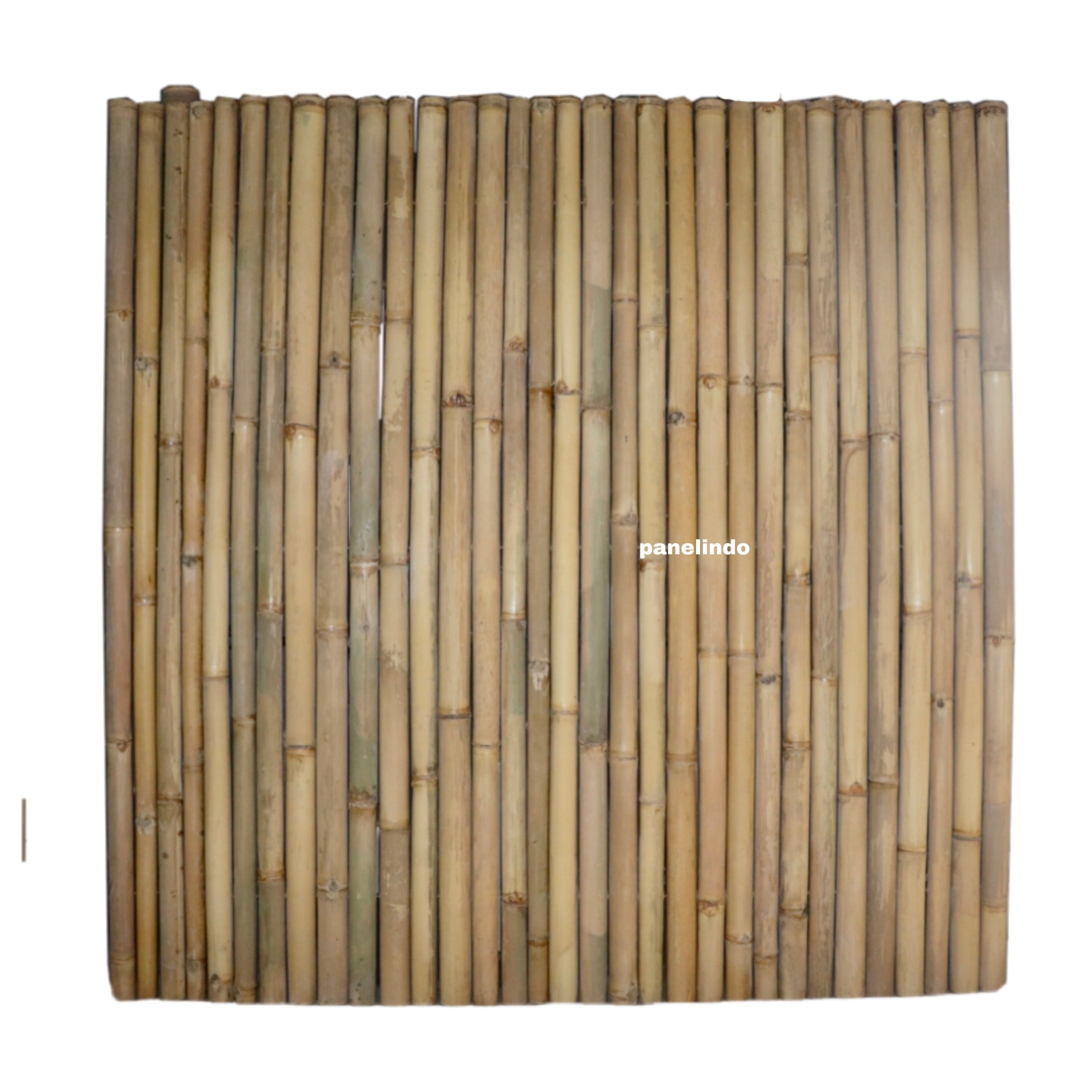 Roll Bamboo Fence Curtain Natural Brown Black Panel