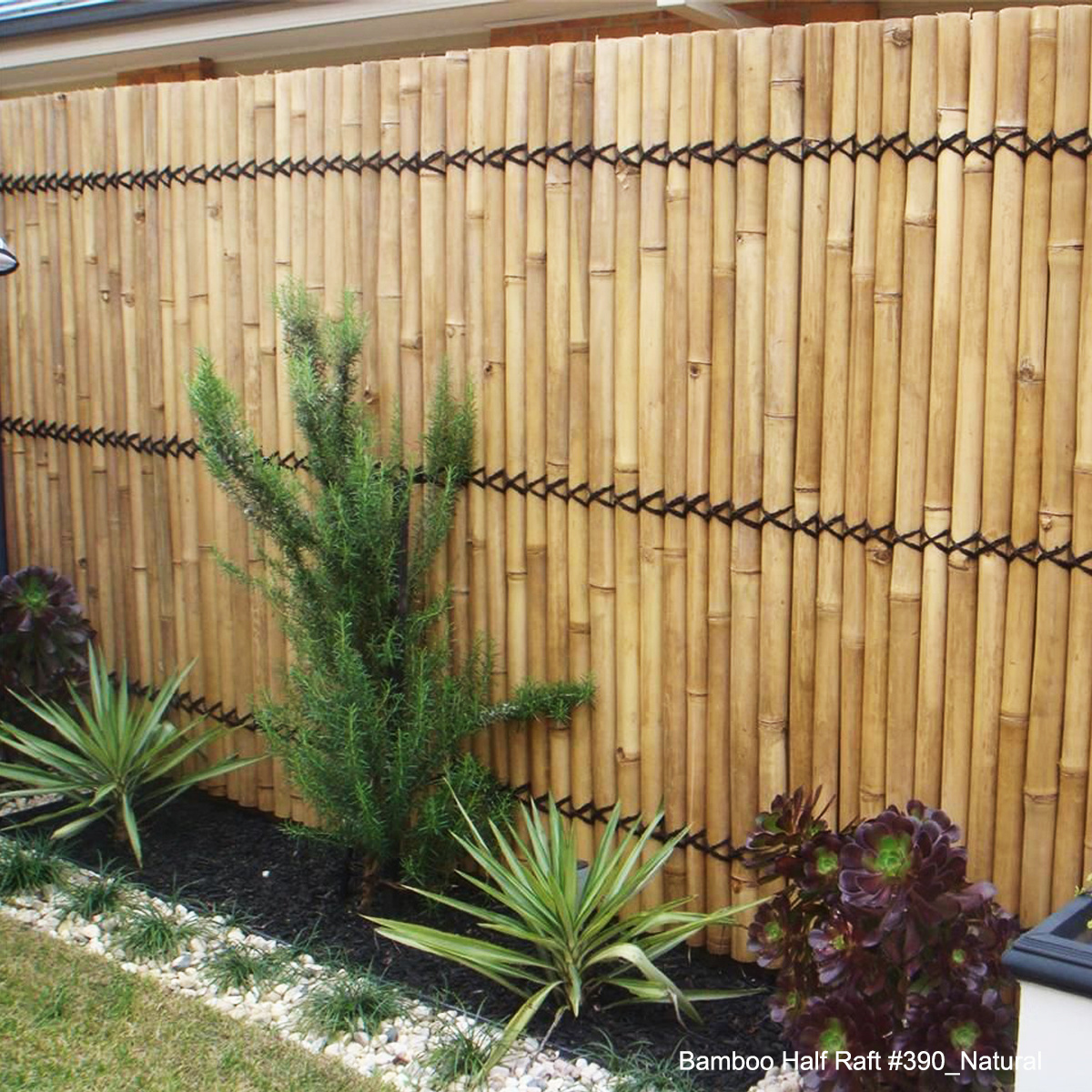 Wholesale High Quality Home Garden Decorative Fence Durable Ecofriendly Full Raft Black Java Bamboo Panel 180 x 90 cm