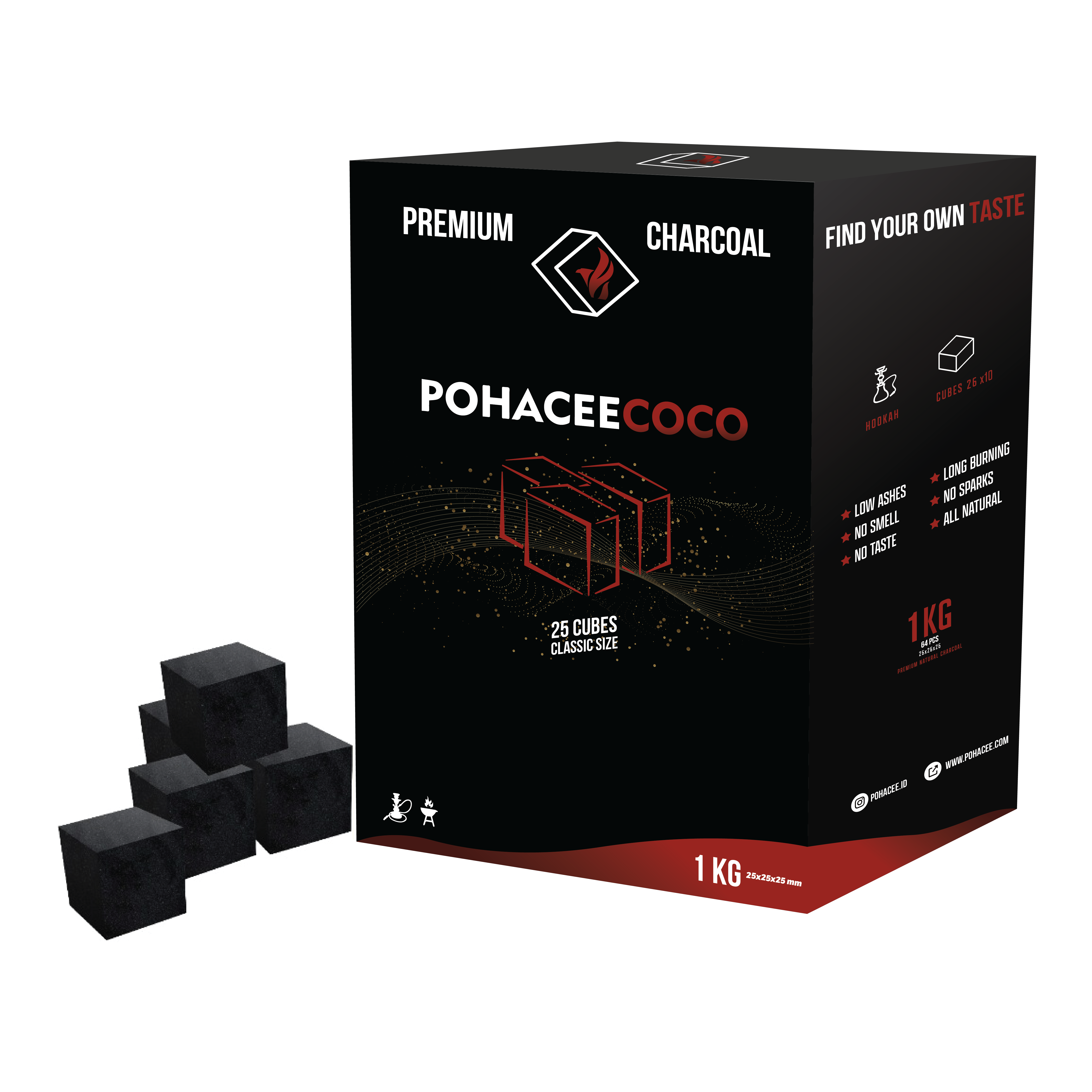 100% Pure Natural hookah shisha coco charcoal from Indonesia coconut shell charcoal briquette white ash Hookah Charcoal