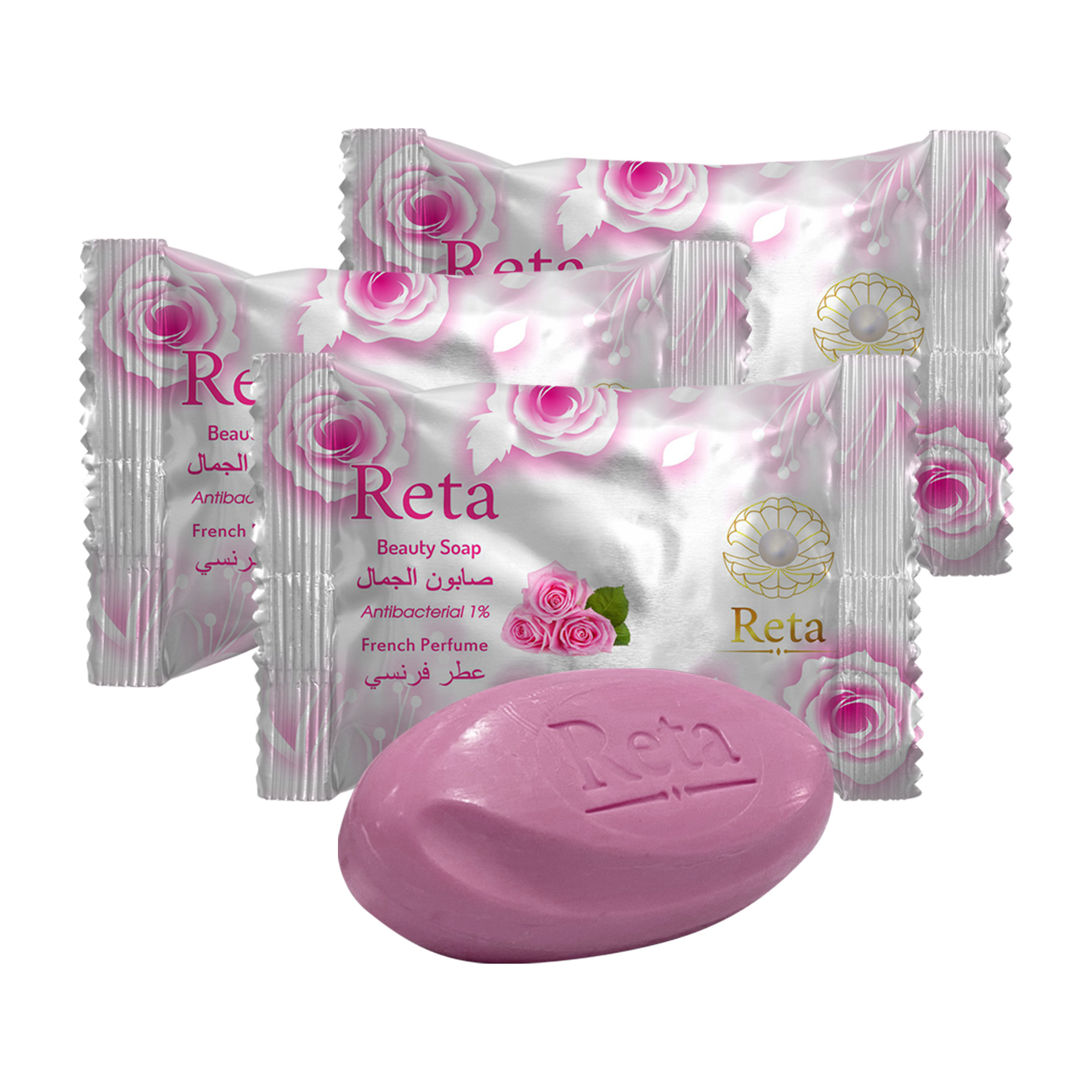 Beauty Bar Soap Reta Spring Rose palm oil base basic cleaning and whitening for all type body and face