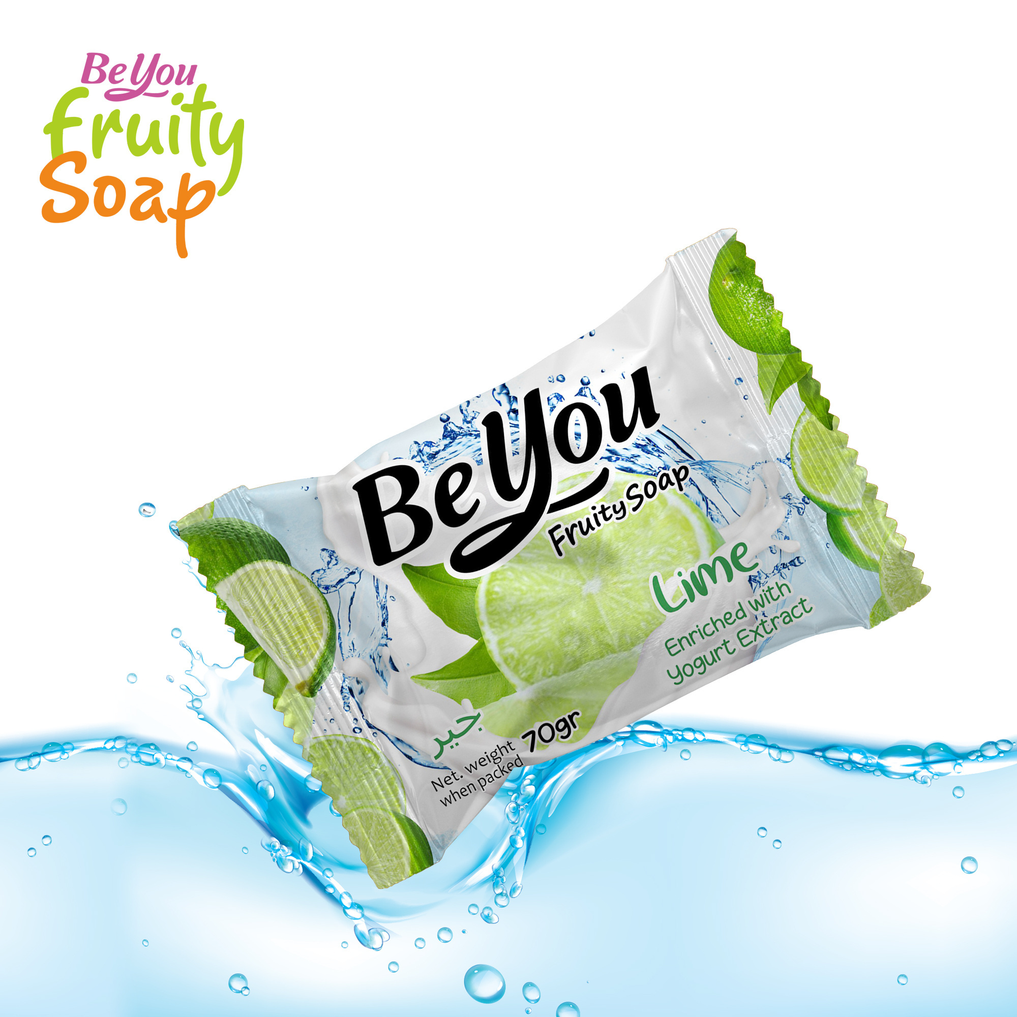 Be you Fruity soap bar Lime with basic cleaning and refresing for all skin type face and body